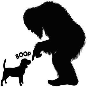 Beagle Bigfoot Finger Boop Sticker