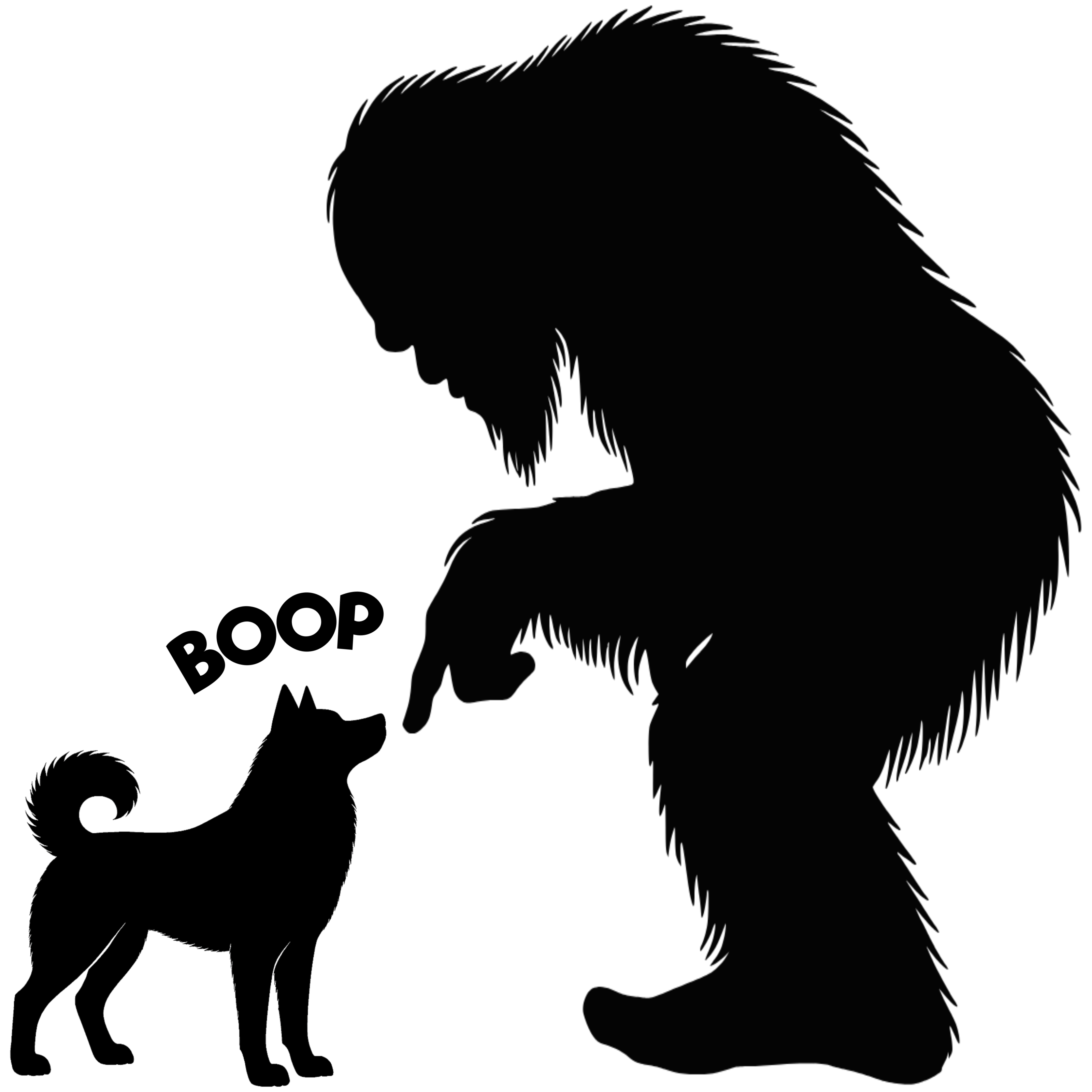 Husky Boop Bigfoot Sticker