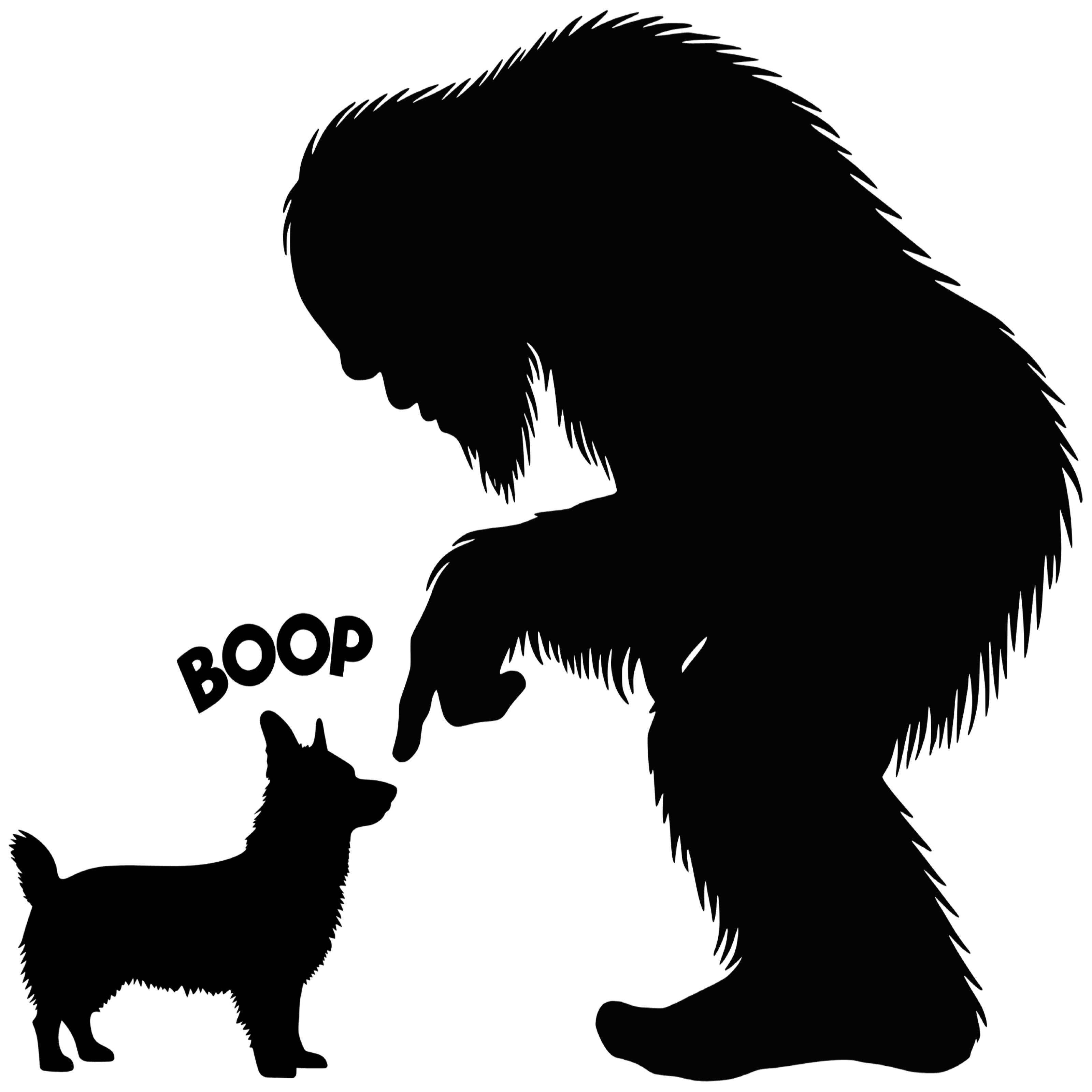 Corgi Nose Bigfoot Boop Sticker