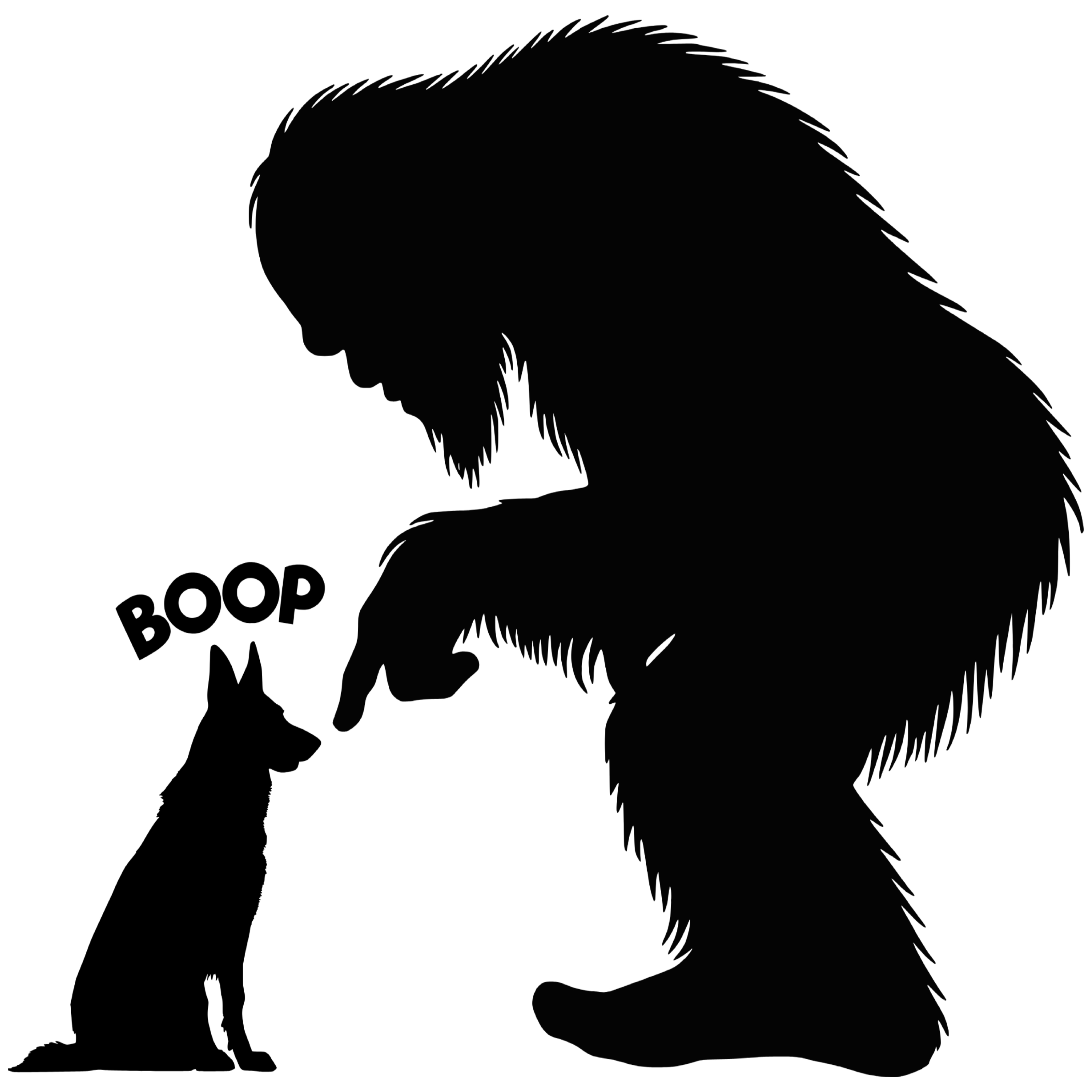 German Shepherd Boop Bigfoot Sticker