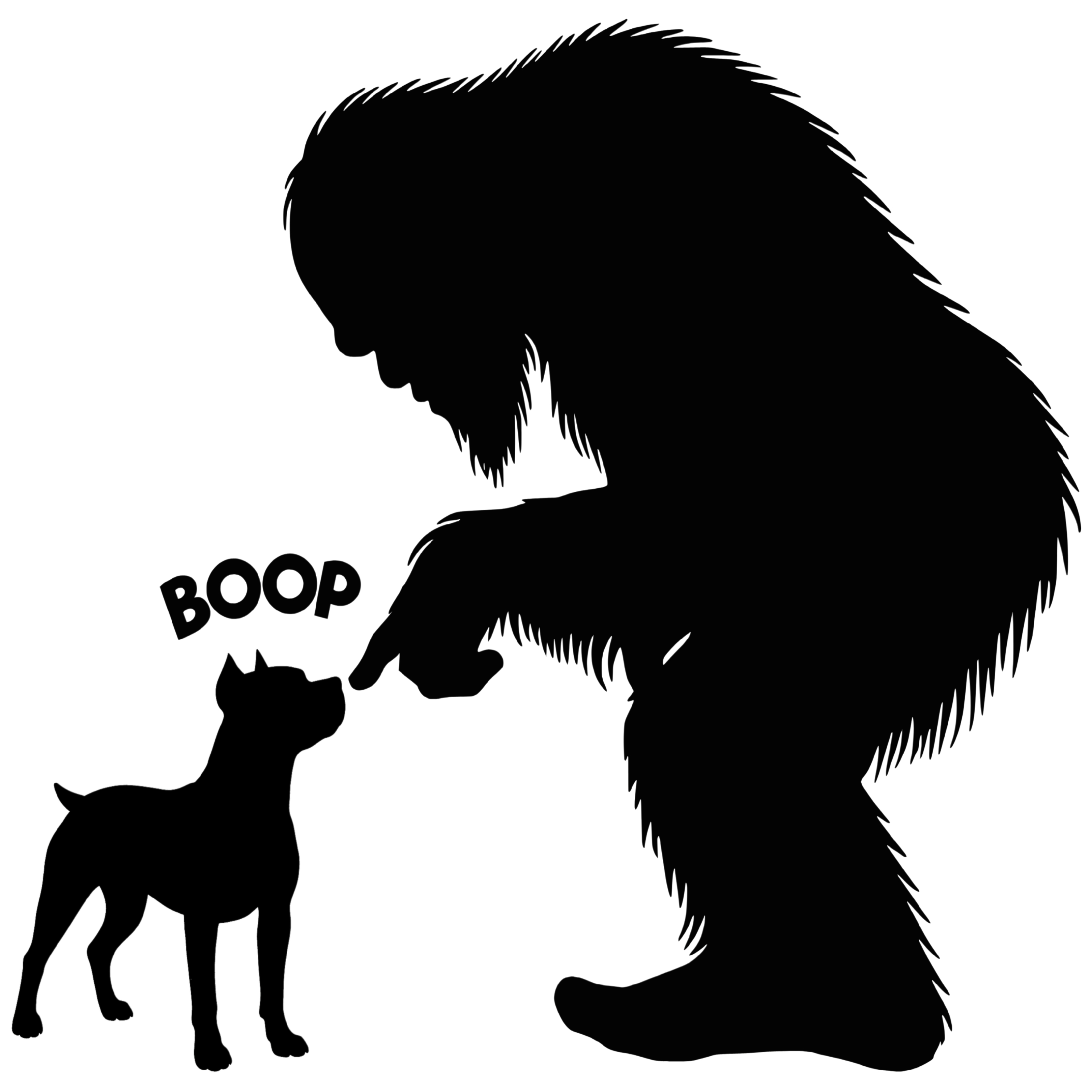 Pitbull Boop Bigfoot Sticker