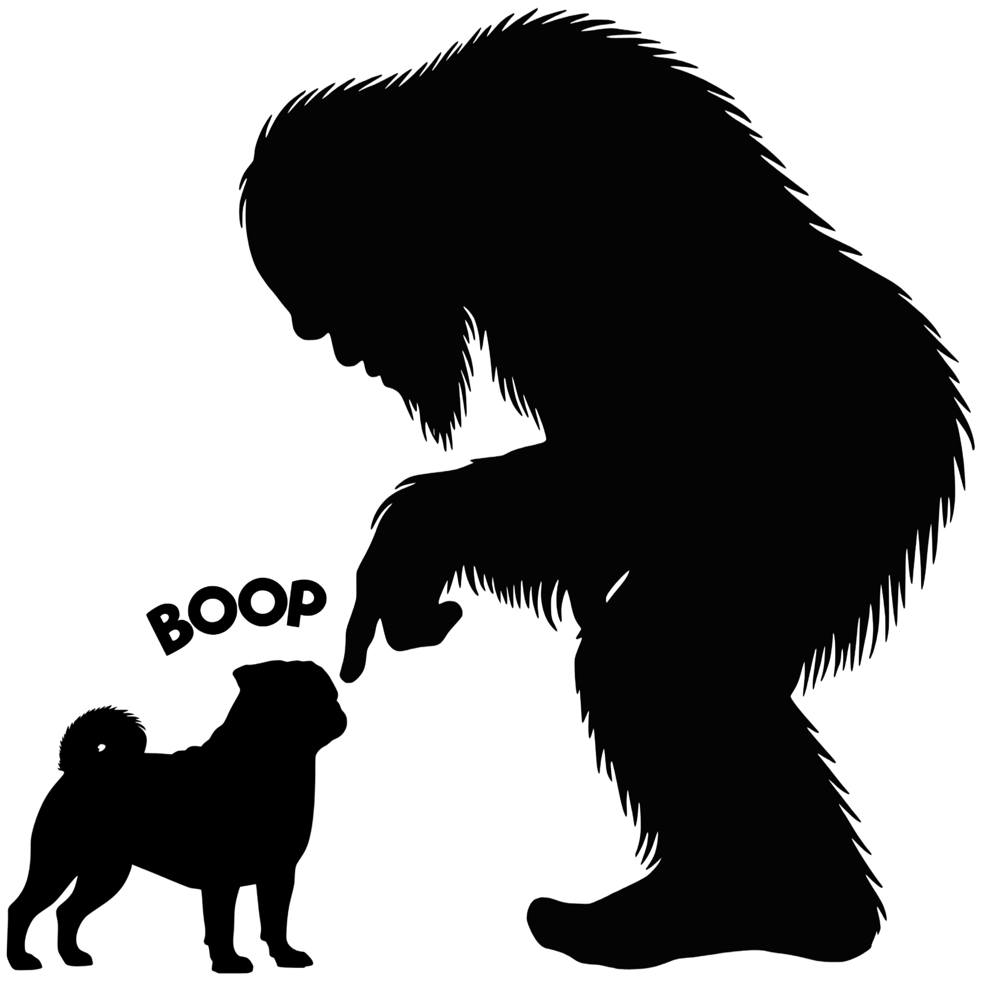 Pug Boop Bigfoot Sticker