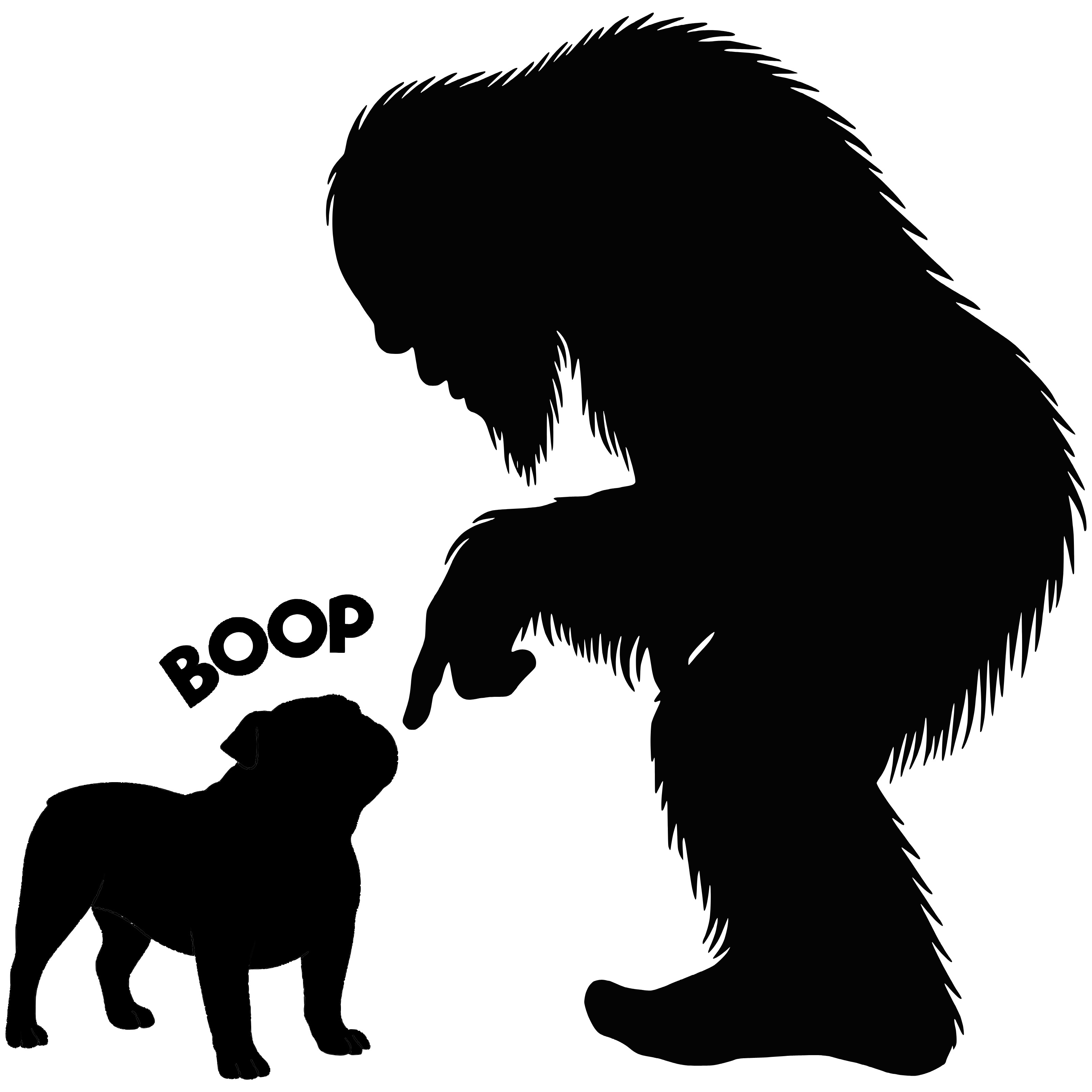 Bulldog Nose Bigfoot Boop Sticker