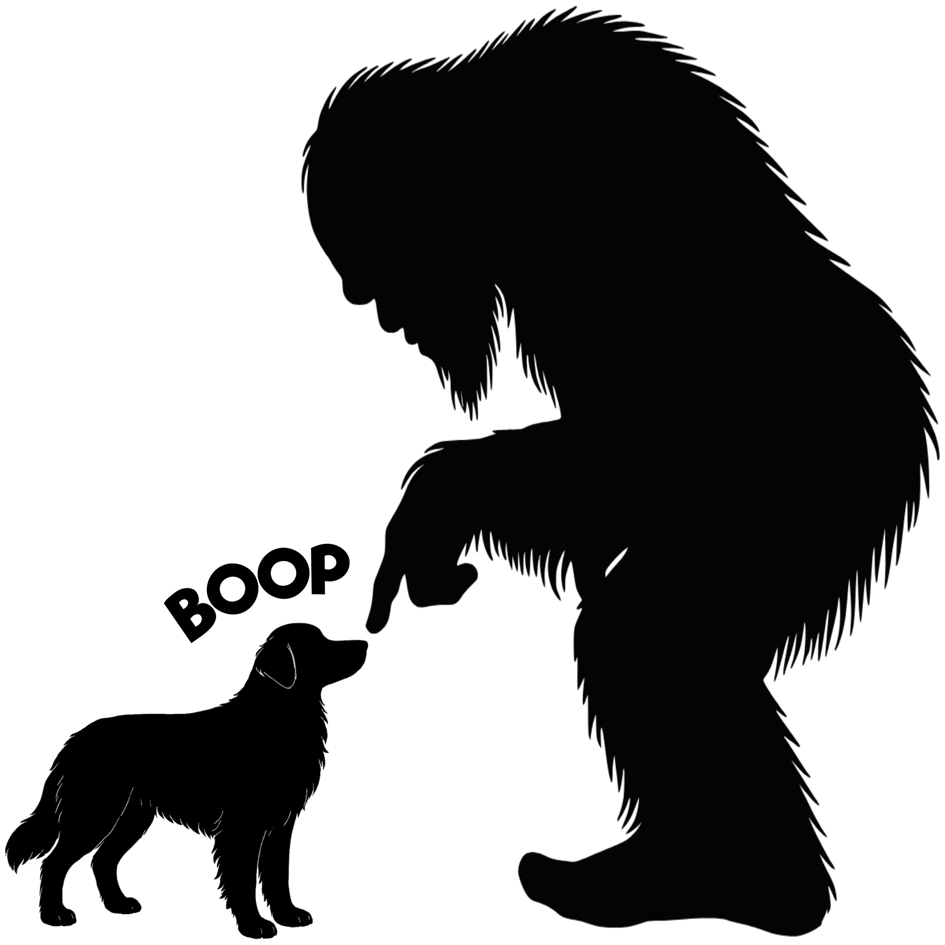 Golden Retriever Boop Bigfoot Sticker