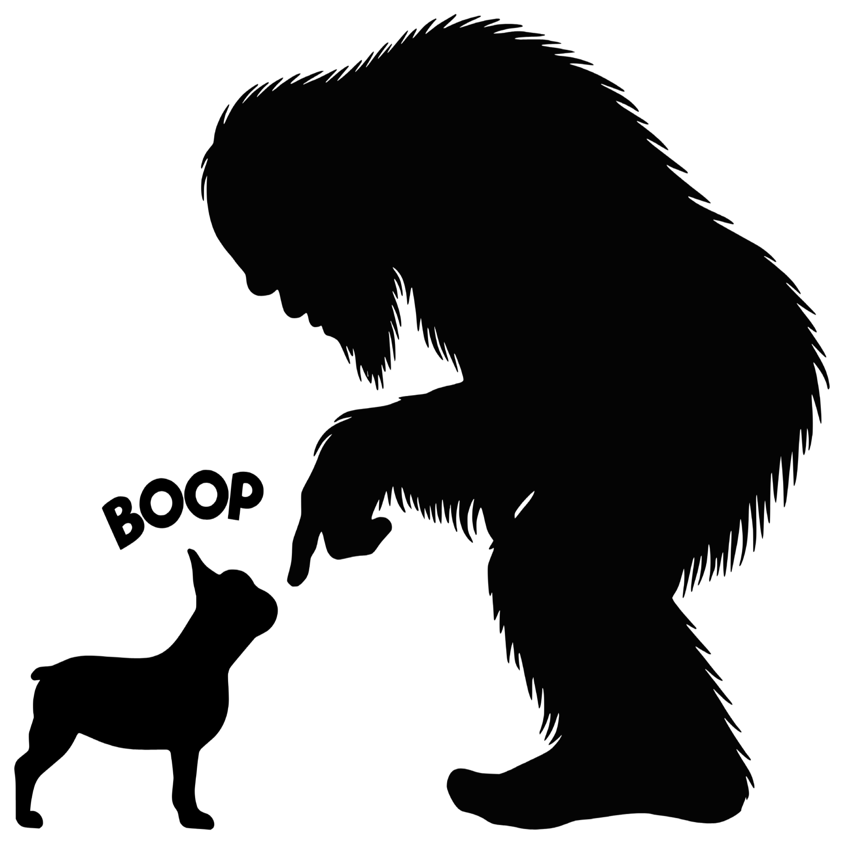 Frenchie Nose Bigfoot Boop Sticker
