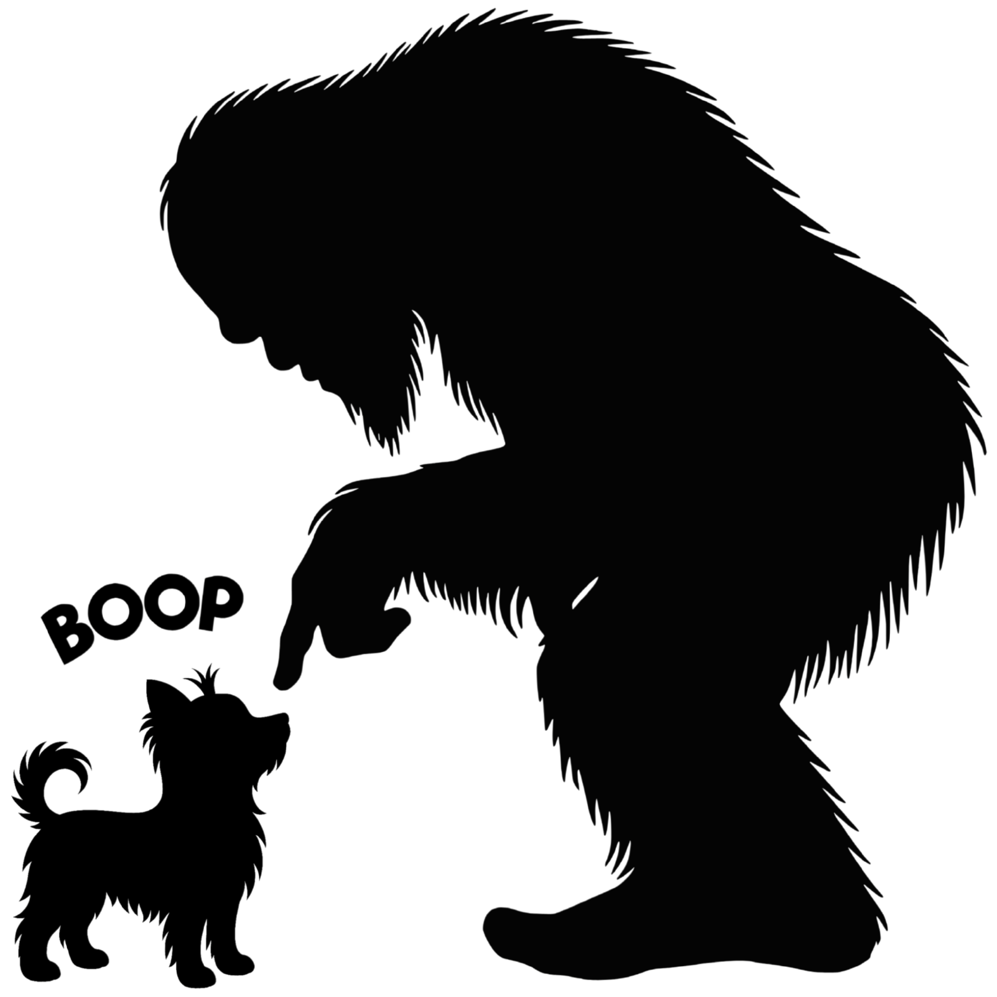 Yorkie Nose Boop Bigfoot Sticker