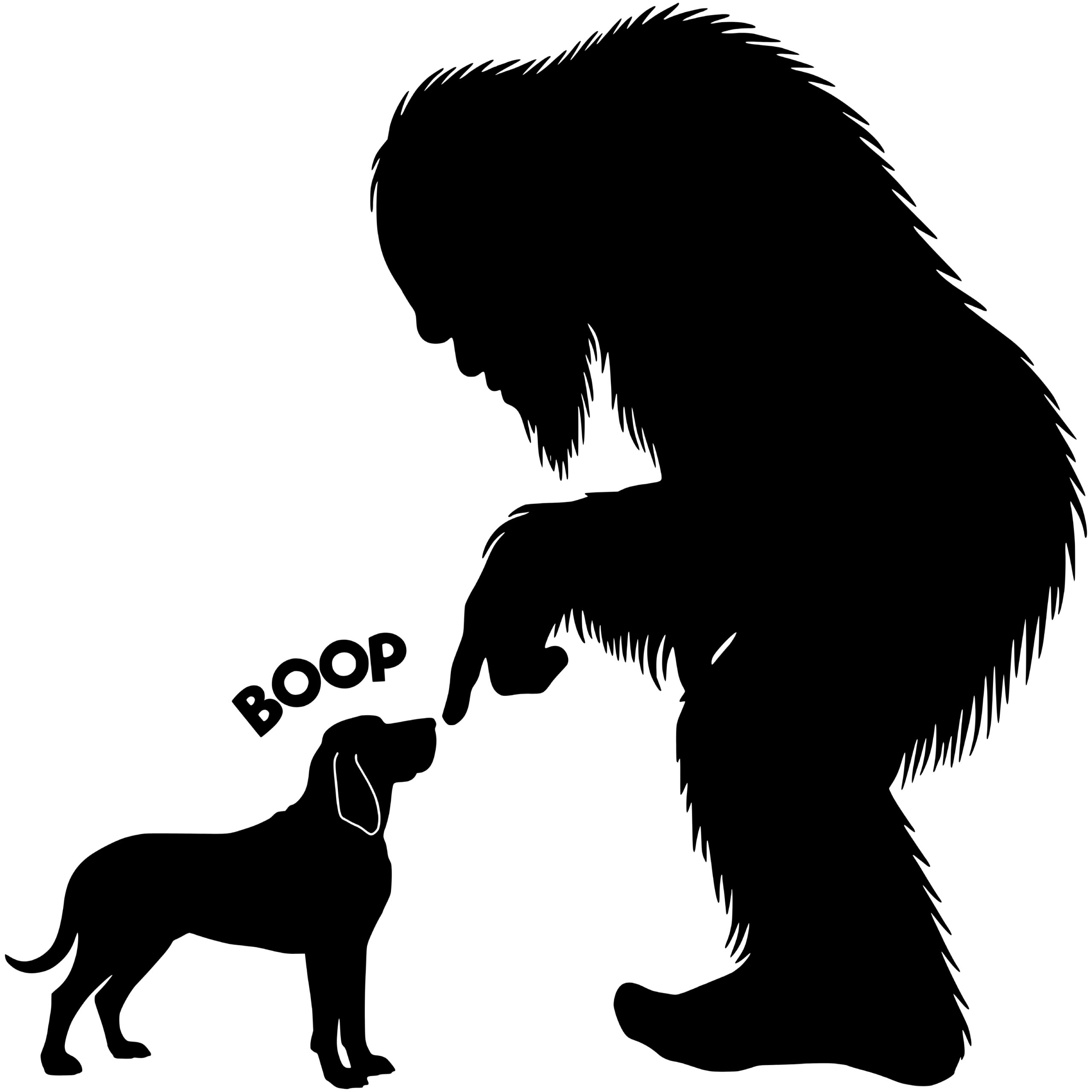 Bloodhound Nose Boop Bigfoot Sticker