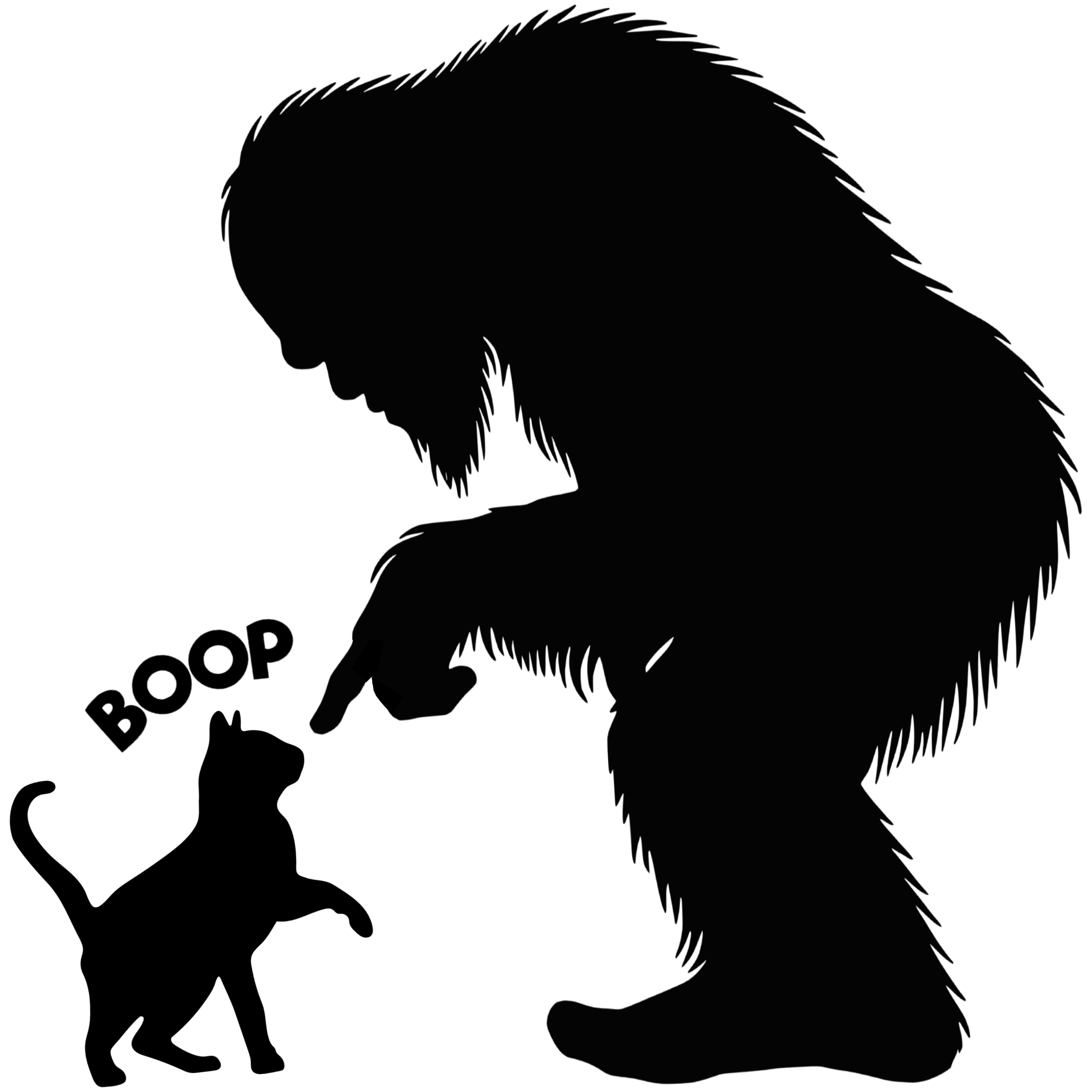 Playful Cat Bigfoot Boop Sticker