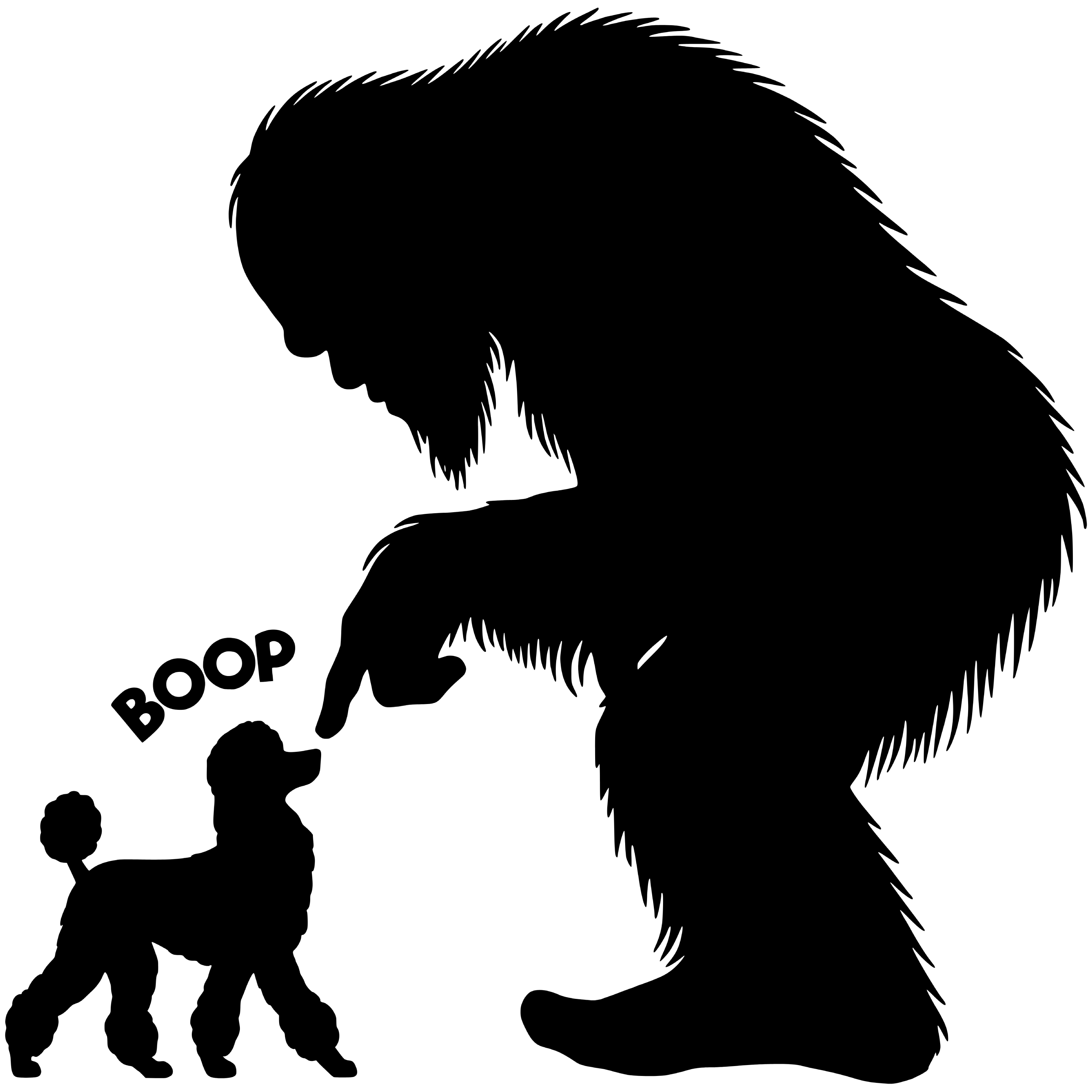 Standard Poodle Boop Bigfoot Sticker