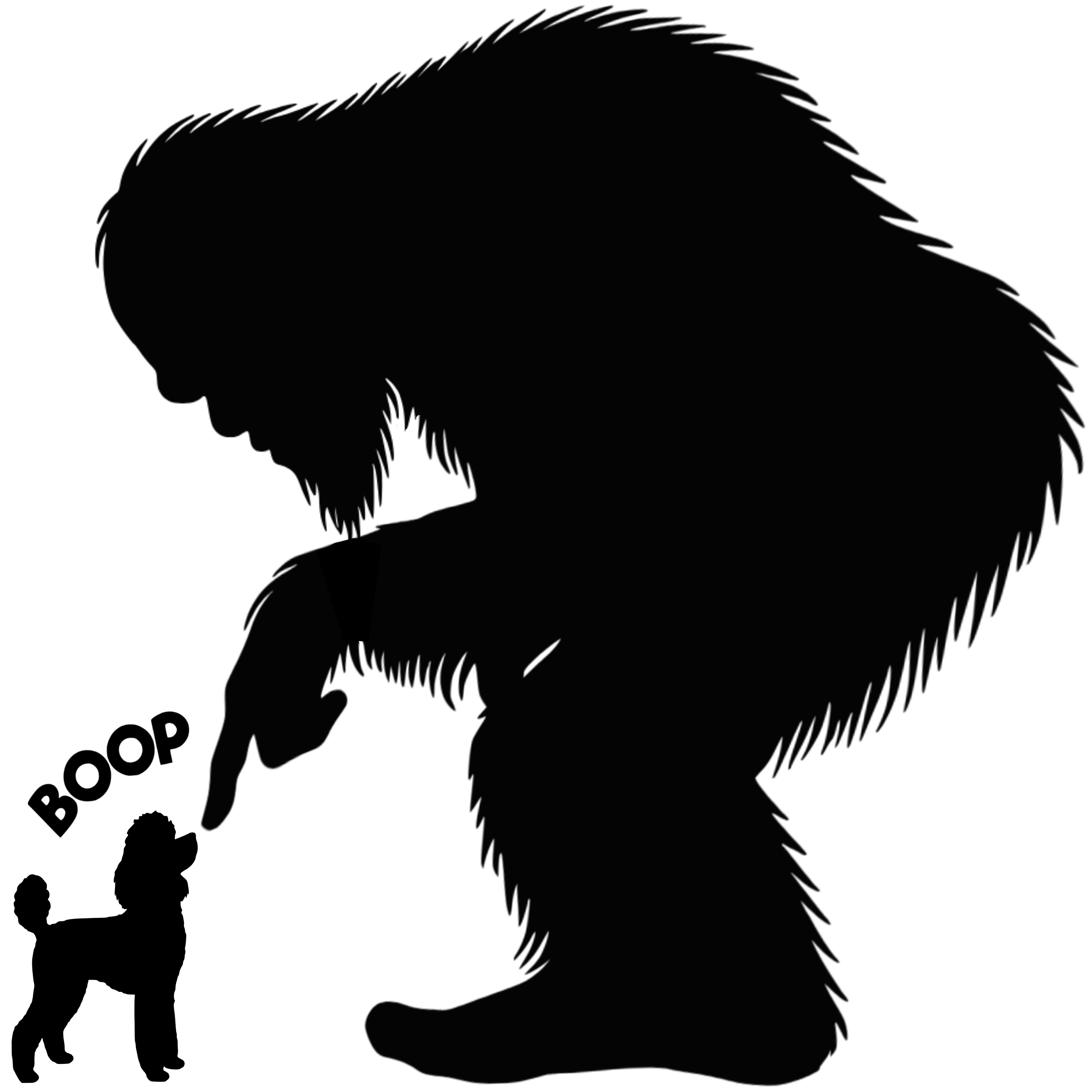 Toy Poodle Boop Bigfoot Sticker
