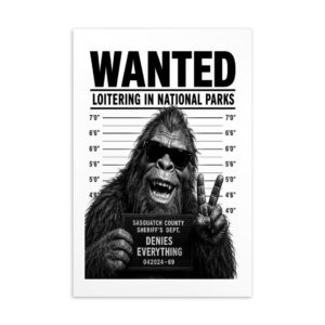 Bigfoot Mugshot Denies Everything Postcard