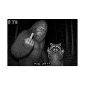 Bigfoot's Accomplice Trail Cam Postcard