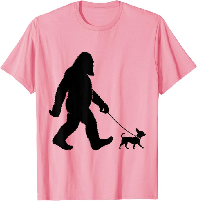 Sasquatch Walking Chihuahua T-Shirt