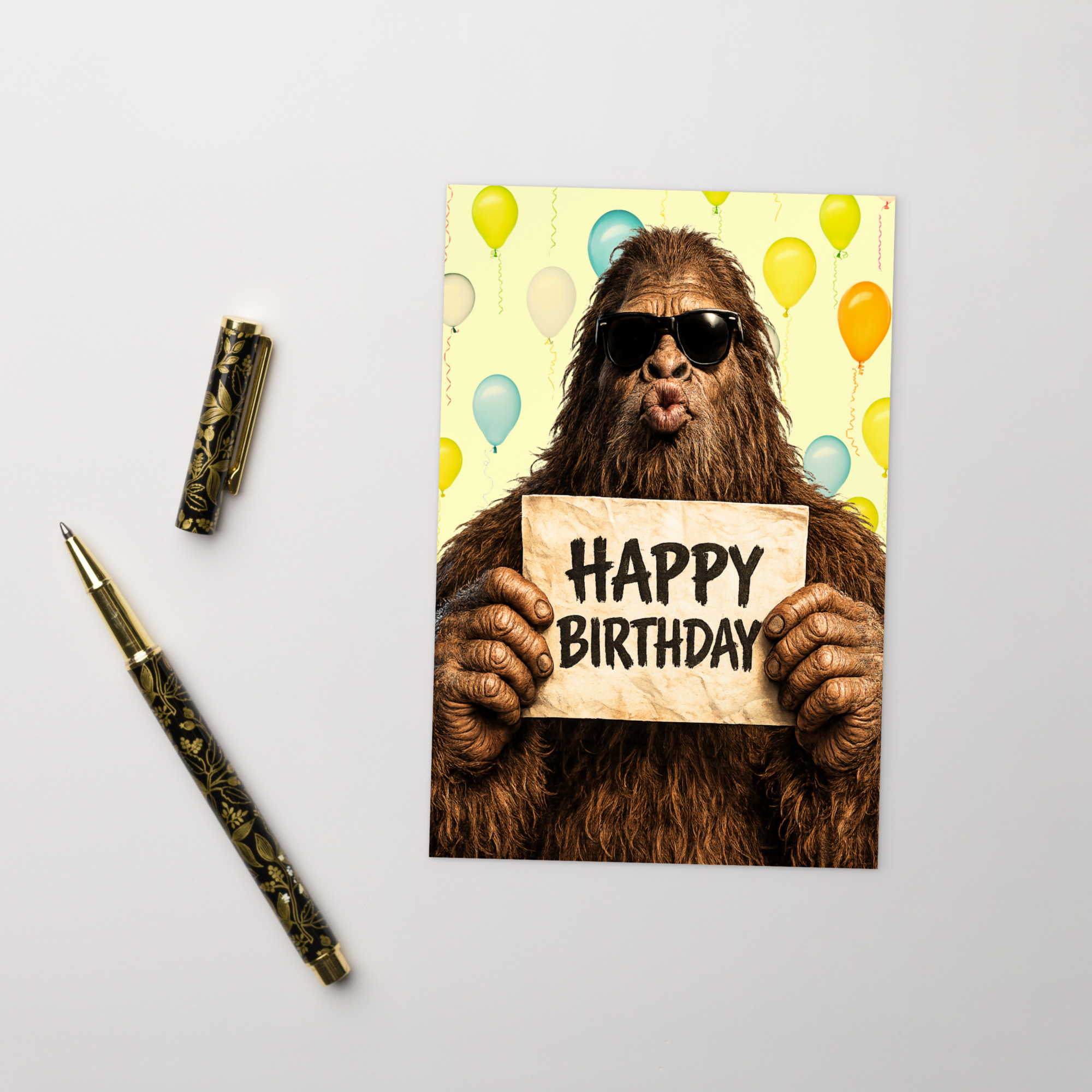 Funny Happy Birthday Bigfoot Postcard