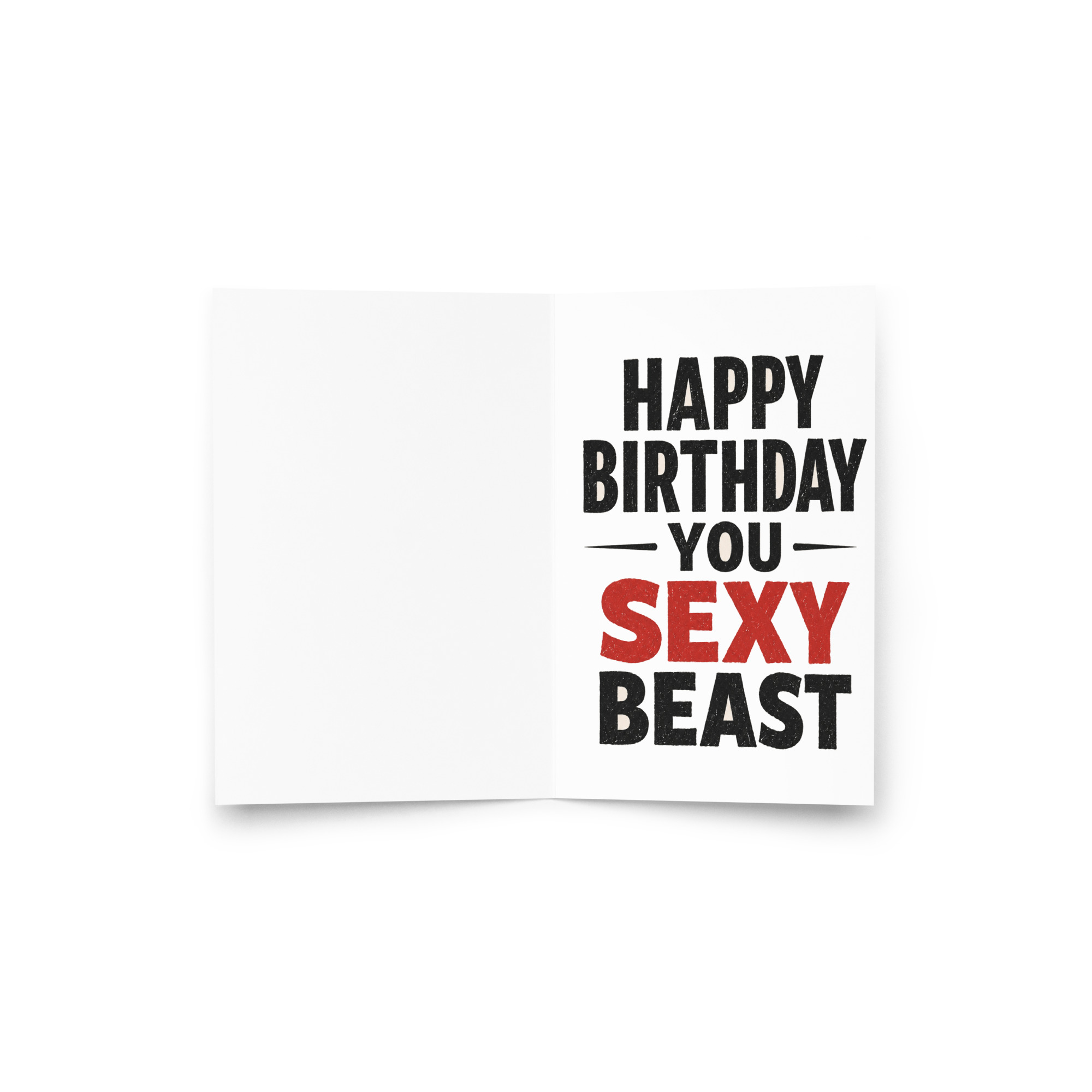 Happy Birthday You Sexy Beast Birthday Greeting Card - Image 3